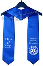 Emergency Medical Technician Graduation stole, Class of 2025, Logo Personalized