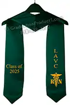 LAVC RN Logo class of 2025 Embroidered Graduation Stole