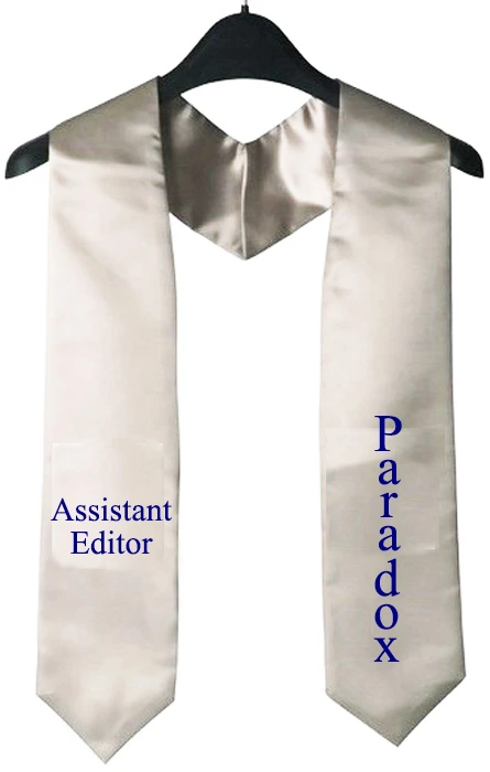 Paradox Editor Silver Graduation Stole