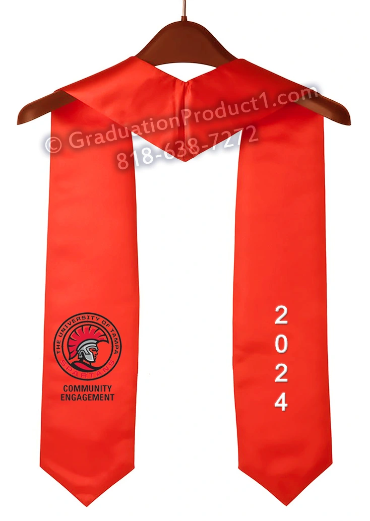 University Of Tampa 2017 Red Graduation Stole